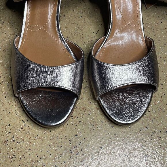 J. Reneé Soncino Metallic Kitten Heel Ankle Wrap Sandals 8.5W - Picture 7 of 13